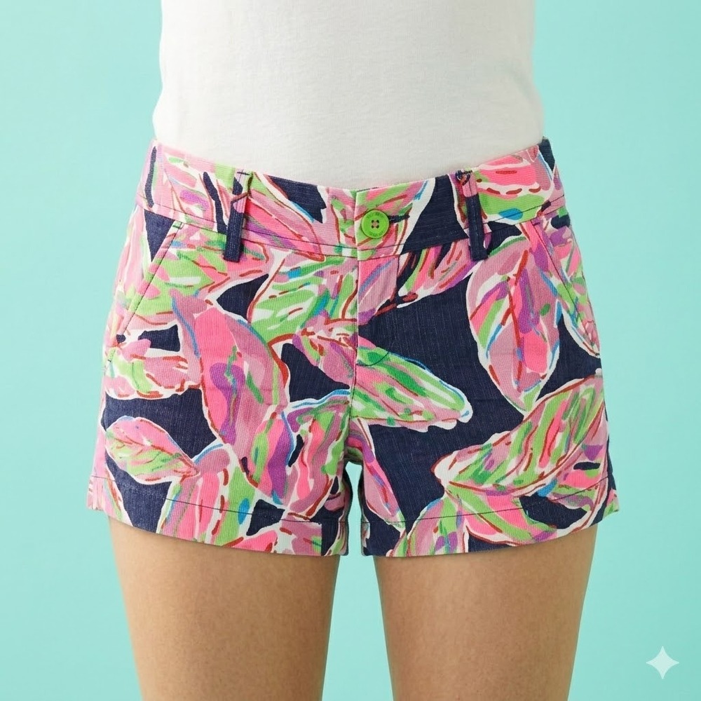 Lilly Pulitzer The Callahan Corduroy Floral Jungle Shorts 00